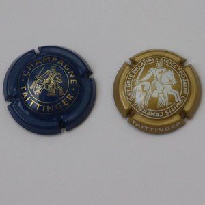 2 Taittinger Champagne Capsule Cap Craft Capsules Collectible Lot